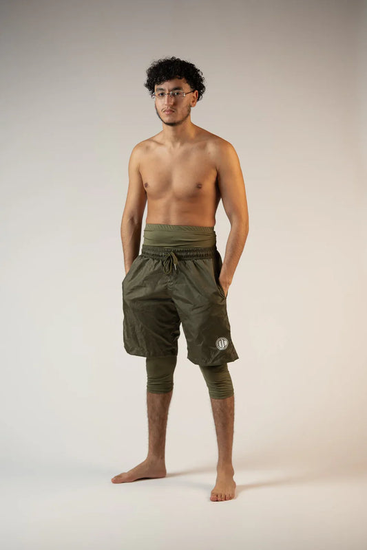Awrah Cover Shorts - Vert olive